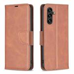 For Samsung Galaxy A14 5G Lambskin Texture Leather Phone Case(Brown)