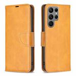 For Samsung Galaxy S23 Ultra 5G Lambskin Texture Leather Phone Case(Yellow)