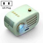 AUN PH30C 2.7 inch 150 Lumens 1280x720P Sync Screen LED Mini Projector, Plug Type:US Plug(Green)