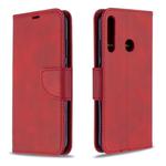 For Huawei P40 Lite E / Y7P Retro Lambskin Texture Pure Color Horizontal Flip PU Leather Case with Holder & Card Slots & Wallet & Lanyard(Red)