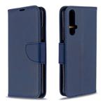 For Huawei Honor 20S Retro Lambskin Texture Pure Color Horizontal Flip PU Leather Case with Holder & Card Slots & Wallet & Lanyard(Blue)