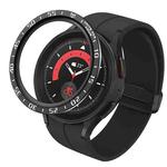 For Samsung Galaxy Watch5 Pro 45mm A Style Dial Steel Protective Frame(Black)