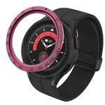 For Samsung Galaxy Watch5 Pro 45mm E Style Dial Steel Protective Frame(Wine Red)