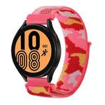 For Samsung Galaxy Watch5 40mm/44mm / Watch5 Pro Camo Nylon Loop Watch Band(Red Camouflage)