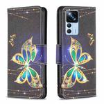 For Xiaomi 12T / 12T Pro / Redmi K50 Ultra Colored Drawing Pattern Leather Phone Case(Big Butterfly)