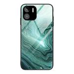 For Xiaomi Redmi A1 4G Marble Pattern Glass Phone Case(Water Waves)