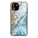 For Xiaomi Redmi A1 4G Marble Pattern Glass Phone Case(Beach)