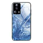 For Xiaomi Civi 2 Marble Pattern Glass Phone Case(Blue Ocean)