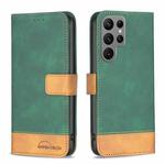 For Samsung Galaxy S23 Ultra 5G BF11 Color Matching Skin Feel Leather Phone Case(Green)