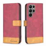 For Samsung Galaxy S23 Ultra 5G BF11 Color Matching Skin Feel Leather Phone Case(Red)