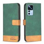For Xiaomi 12T / 12T Pro / Redmi K50 Ultra BF11 Color Matching Skin Feel Leather Phone Case(Green)