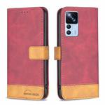 For Xiaomi 12T / 12T Pro / Redmi K50 Ultra BF11 Color Matching Skin Feel Leather Phone Case(Red)