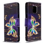 For Xiaomi Redmi Note 9S / Note 9 Pro / Note 9 Pro Max Colored Drawing Horizontal Flip Leather Case with Holder & Card Slots & Wallet(Big Butterfly)
