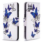 For Huawei P40 Lite Colored Drawing Horizontal Flip Leather Case with Holder & Card Slots & Wallet(Butterflies)