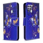 For Huawei P40 Lite Colored Drawing Horizontal Flip Leather Case with Holder & Card Slots & Wallet(Purple Butterfly)