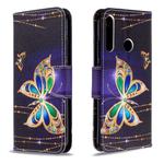 For Huawei P40 Lite E / Y7P Colored Drawing Horizontal Flip Leather Case with Holder & Card Slots & Wallet(Big Butterfly)