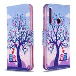 For Huawei P40 Lite E / Y7P Colored Drawing Horizontal Flip Leather Case with Holder & Card Slots & Wallet(Two Owls)