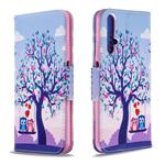 For Huawei Honor 20S Colored Drawing Horizontal Flip Leather Case with Holder & Card Slots & Wallet(Two Owls)
