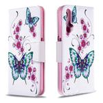 For Huawei Honor 20S Colored Drawing Horizontal Flip Leather Case with Holder & Card Slots & Wallet(Peach Blossom and Butterfly)