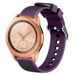 For Samsung Galaxy Watch5 40mm/44mm / Watch5 Pro 20mm Vertical Grain Silicone Watch Band(Purple)