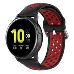 For Galaxy Watch Active2 / Active 20mm Clasp Two Color Sport Watch Band(Red + Black)