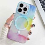 For iPhone 13 Pro Watercolor Magsafe Phone Case(Light Blue)