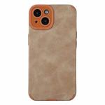 For iPhone 13 TPU Leather Phone Case(Brown)