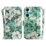 For Infinix Hot 12 Pro 3D Colored Horizontal Flip Leather Phone Case(Watercolor Flower)