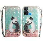 For Infinix Smart 6 Plus 3D Colored Horizontal Flip Leather Phone Case(Black White Cat)