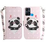 For Infinix Smart 6 Plus 3D Colored Horizontal Flip Leather Phone Case(Heart Panda)
