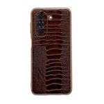 For Huawei nova 10 Genuine Leather Weilai Series Nano Plating Phone Case(Coffee)