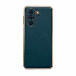 For Huawei nova 10 Genuine Leather Xiaoya Series Nano Plating Phone Case(Dark Green)