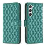 For Samsung Galaxy S23 5G Diamond Lattice Wallet Leather Flip Phone Case(Green)