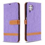 For Huawei P40 Lite Color Matching Denim Texture Horizontal Flip Leather Case with Holder & Card Slots & Wallet & Lanyard(Purple)