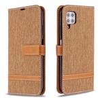 For Huawei P40 Lite Color Matching Denim Texture Horizontal Flip Leather Case with Holder & Card Slots & Wallet & Lanyard(Brown)