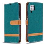 For Huawei P40 Lite Color Matching Denim Texture Horizontal Flip Leather Case with Holder & Card Slots & Wallet & Lanyard(Green)