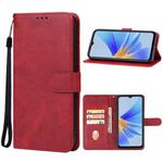 For OPPO A17k Leather Phone Case(Red)