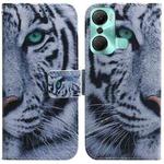 For Infinix Hot 12 Pro Coloured Drawing Horizontal Flip Leather Phone Case(Tiger)