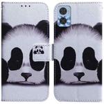 For Motorola Moto E22/E22i Coloured Drawing Horizontal Flip Leather Phone Case(Panda)