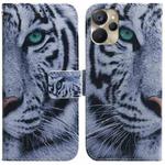 For Realme 9i 5G Coloured Drawing Horizontal Flip Leather Phone Case(Tiger)