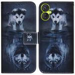 For Tecno Camon 19 Neo Coloured Drawing Horizontal Flip Leather Phone Case(Wolf and Dog)