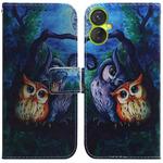 For Tecno Camon 19 Neo Coloured Drawing Horizontal Flip Leather Phone Case(Oil Painting Owl)