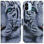 For Xiaomi Redmi A1 Coloured Drawing Horizontal Flip Leather Phone Case(Tiger)