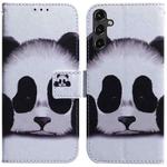 For Samsung Galaxy A14 5G Coloured Drawing Horizontal Flip Leather Phone Case(Panda)