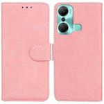 For Infinix Hot 12 Pro Skin Feel Pure Color Flip Leather Phone Case(Pink)