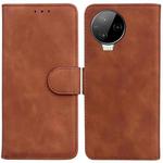 For Infinix Note 12 Pro 4G Skin Feel Pure Color Flip Leather Phone Case(Brown)
