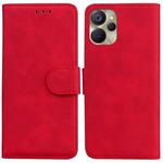 For Realme 9i 5G Skin Feel Pure Color Flip Leather Phone Case(Red)