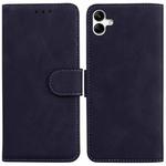 For Samsung Galaxy A04/M13 5G Skin Feel Pure Color Flip Leather Phone Case(Black)