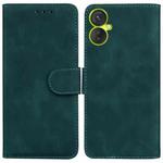 For Tecno Camon 19 Neo Skin Feel Pure Color Flip Leather Phone Case(Green)