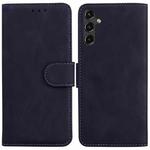 For Samsung Galaxy A14 5G Skin Feel Pure Color Flip Leather Phone Case(Black)